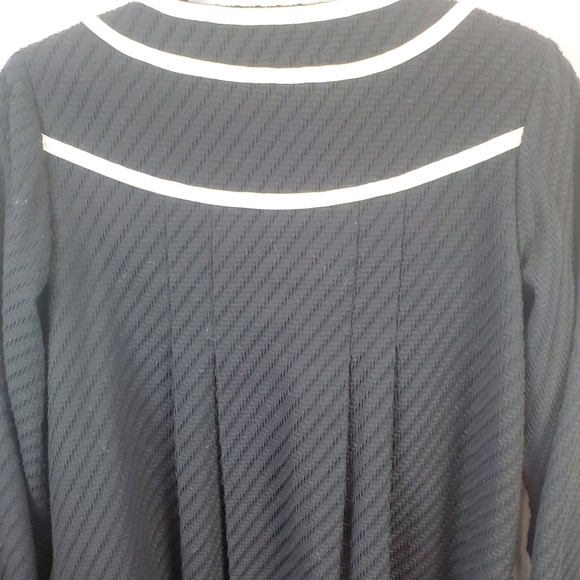 Tibi Jacket Black With White Piping Sz 4 - Picture 4 of 8